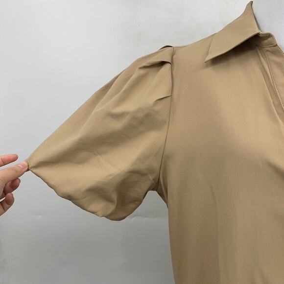 Brochu Walker Dress Womens L Large The Havana Puff Sleeve Button Front Maxi - Picture 5 of 14